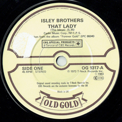 The Isley Brothers That Lady / Summer Breeze Vinyl 7" USED