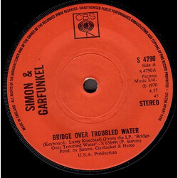 Simon & Garfunkel Bridge Over Troubled Water USED VINYL 7INCH SINGLE 45 RPM