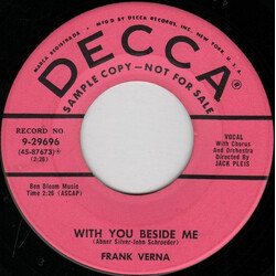 Frank Verna With You Beside Me USED VINYL 7INCH 45 RPM PROMO