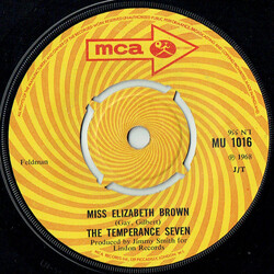 The Temperance Seven Miss Elizabeth Brown / Crazy USED VINYL 7INCH 45 RPM SINGLE