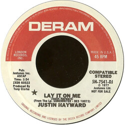 Justin Hayward Lay It On Me Vinyl 7" USED