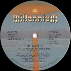 Ruth Waters Never Gonna Be The Same USED VINYL 12INCH 33 S RPM PROMO