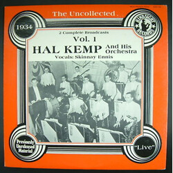 Hal Kemp And His Orchestra The Uncollected Hal Kemp And His Orchestra Vol. 1. 1934 Vinyl LP USED