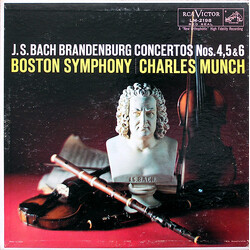 Johann Sebastian Bach / Boston Symphony Orchestra / Charles Munch Brandenburg Concertos Nos. 4, 5 & 6 Vinyl LP USED