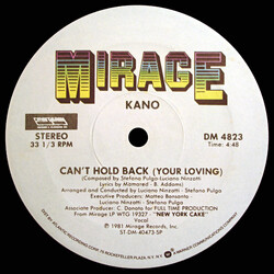 Kano Can't Hold Back (Your Loving) USED VINYL 12INCH 33 S RPM STEREO