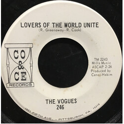 The Vogues Lovers Of The World Unite / Brighter Days USED VINYL 7INCH 45 RPM SINGLE