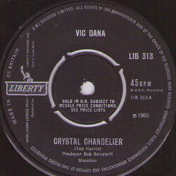 Vic Dana Crystal Chandelier USED VINYL 7INCH SINGLE