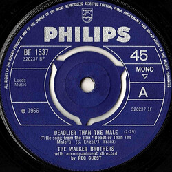The Walker Brothers Deadlier Than The Male USED VINYL 7INCH SINGLE 45 RPM MONO