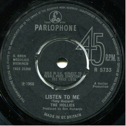 The Hollies Listen To Me USED VINYL 7INCH 45 RPM SINGLE