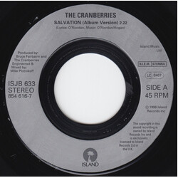 The Cranberries Salvation / I'm Still Remembering USED VINYL 7INCH 45 RPM SINGLE JUKEBOX STEREO