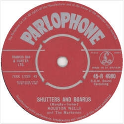 Houston Wells And The Marksmen Shutters And Boards VINYL 7" USED
