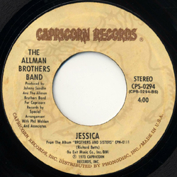 The Allman Brothers Band Jessica / Ramblin'  Man Vinyl 7" USED