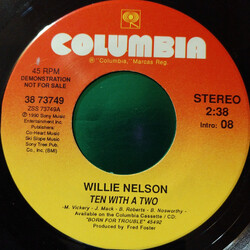 Willie Nelson Ten With A Two USED VINYL 7INCH 45 RPM PROMO