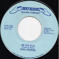 Carl Perkins We Did In 54 USED VINYL 7INCH 45 RPM STEREO