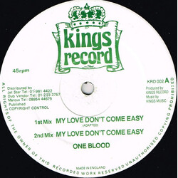 One Blood My Love Don't Come Easy Vinyl 12" USED