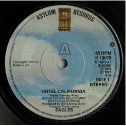 Eagles Hotel California USED VINYL 7INCH 45 RPM SINGLE STEREO