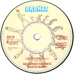 Manfred Mann's Earth Band California USED VINYL 7INCH 45 RPM SINGLE