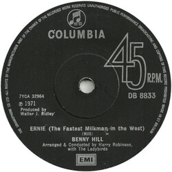 Benny Hill Ernie (The Fastest Milkman In The West) USED VINYL 7INCH 45 RPM SINGLE