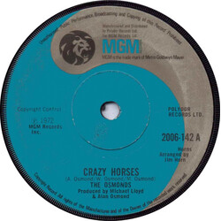 The Osmonds Crazy Horses USED VINYL 7INCH 45 RPM SINGLE