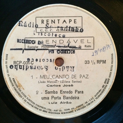 Carlos José / Luiz Ayrão / Sérgio Reis / Benito Di Paula Meu Canto De Paz / Samba Enredo Para Uma Porta Bandeira / Rio De Lagrimas / Que Beleza Que É 
