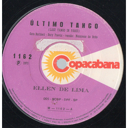 Ellen De Lima Ultimo Tango / Indiferenca Vinyl 7" USED