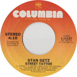 Stan Getz Street Tattoo / Don't Cry For Me Argentina USED VINYL 7INCH 45 RPM STYRENE STEREO