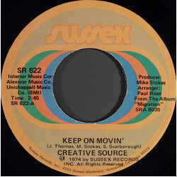 Creative Source Keep On Movin' USED VINYL 7INCH 45 RPM SINGLE