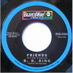 B.B. King Friends / Why I Sing The Blues USED VINYL 7INCH 45 RPM STYRENE