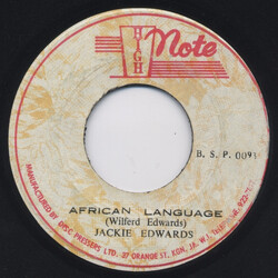 Jackie Edwards African Language USED VINYL 7INCH 45 RPM SINGLE