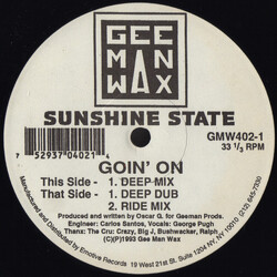 Sunshine State (2) Goin' On VINYL 12" USED
