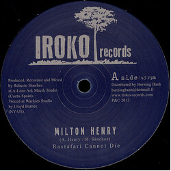 Milton Henry Rastafari Cannot Die / Let Go The Ego USED VINYL 12INCH 45 RPM