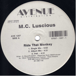 MC Luscious Ride That Monkey VINYL 12" USED