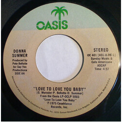 Donna Summer Love To Love You Baby Vinyl 7" USED