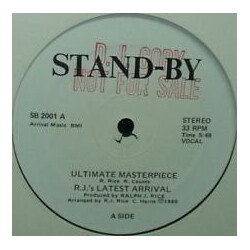 R.J.'s Latest Arrival Ultimate Masterpiece USED VINYL 12INCH SINGLE PROMO