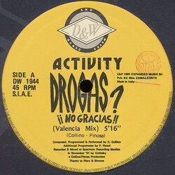 Activity Drogas? ¡¡No Gracias!! USED VINYL 12INCH 45 RPM