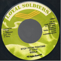 Sizzla Stop From Fighting USED VINYL 7INCH 45 RPM