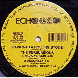 The Persuasions Papa Was A Rolling Stone USED VINYL 12INCH 33 S RPM