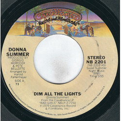 Donna Summer Dim All The Lights / There Will Always Be A You USED VINYL 7INCH 45 RPM SINGLE STYRENE STEREO