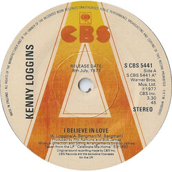 Kenny Loggins I Believe In Love USED VINYL 7INCH PROMO 45 RPM SINGLE