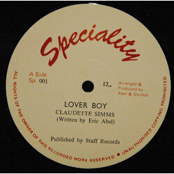Claudette Simms Lover Boy Vinyl 12" USED