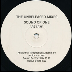 Sound Of One As I Am (The Unreleased Mixes) USED VINYL 12INCH 33 S RPM