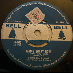 Dottie Evans / Tony Wilson (18) Who's Sorry Now USED VINYL 7INCH 45 RPM SINGLE