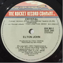 Elton John Crystal USED VINYL 7INCH 45 RPM SINGLE