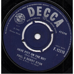 Paul & Barry Ryan Have Pity On The Boy USED VINYL 7INCH 45 RPM