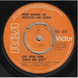 Henry Mancini And His Orchestra And Chorus Love Theme From Romeo & Juliet / The Windmills Of Your Mind USED VINYL 7INCH SINGLE 45 RPM