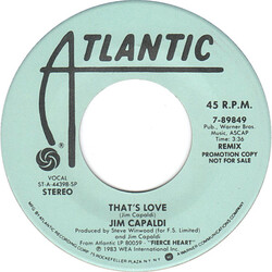 Jim Capaldi That's Love USED VINYL 7INCH 45 RPM PROMO STEREO