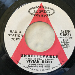 Vivian Reed Unbelievable / Then I'll Be Over You USED VINYL 7INCH 45 RPM PROMO STYRENE