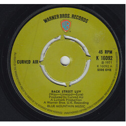 Curved Air Back Street Luv USED VINYL 7INCH 45 RPM SINGLE