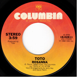 Toto Rosanna USED VINYL 7INCH 45 RPM SINGLE STYRENE STEREO