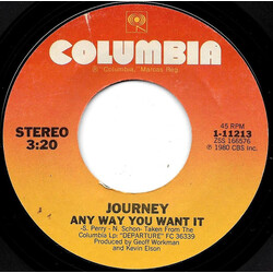 Journey Any Way You Want It USED VINYL 7INCH 45 RPM SINGLE